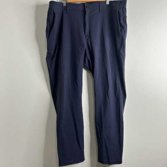 Public Rec Pants Mens 38x30 Navy Workday Performance Chino Stretch Zip Pocket - Picture 1 of 12